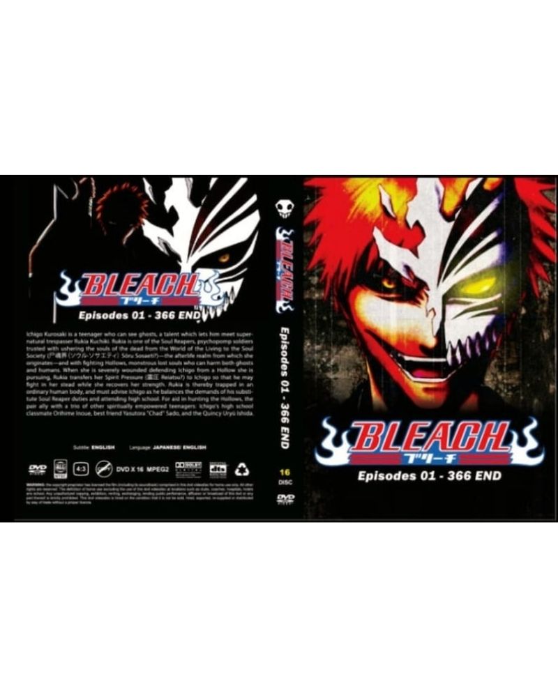 Bleach Episodes 247 - 306 English Dubbed Seasons 13 - 14 on 6 DVDs