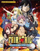 Fairy Tail Complete Series Episode 1-328 + 2 Movies Anime DVD Collection All Region Dual Audio English Dubbed and Subbed Box Se